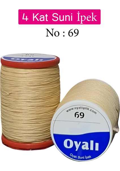 Oyalı 4 Kat Suni Ipek Iplik Iğne Oyası Boncuk Ipi Tığ Oyası No:69
