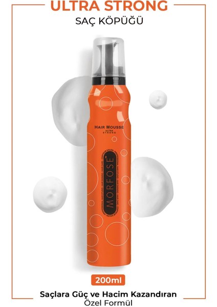 Ultra Strong Saç Köpük 200 ml - Ultra Güçlü Tutuş - Mrfs