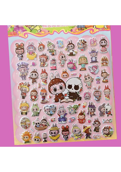 Labubu Disney 3D Büyük Boy Kabartma Sticker (Boyama Sayfalı) fiyatları