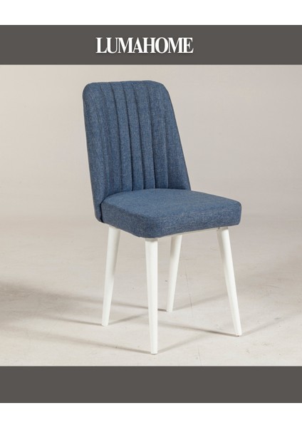 Gordes Extra Beyaz-Lacivert Yemek Masası Takımı modelleri