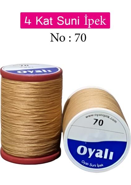 Oyalı 4 Kat Suni Ipek Iplik Iğne Oyası Boncuk Ipi Tığ Oyası No:70