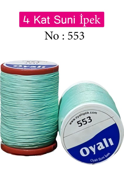 Oyalı 4 Kat Suni Ipek Iplik Iğne Oyası Boncuk Ipi Tığ Oyası NO:553