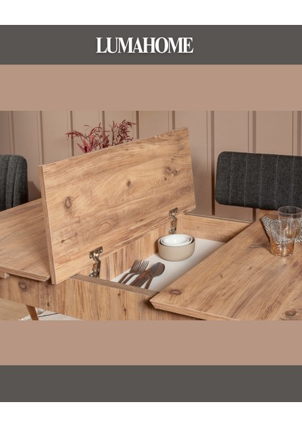 Gordes Extra Atlantik-Antrasit Yemek Masası Takımı indirimleri