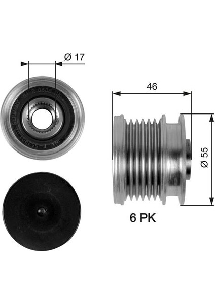 ALTERNATOR KASNAGI MERCEDES W204 W205 C218 W212 W222 10204 W166 C292 W639 W447 B906 A6461550115