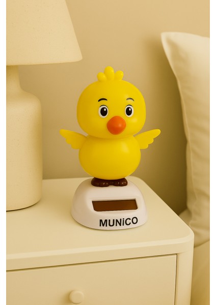 Dans Eden Civciv Figürü – Güneş Enerjili, Çevre Dostu, Çocuklar ve Ofis Için Eğlenceli Dekor modelleri