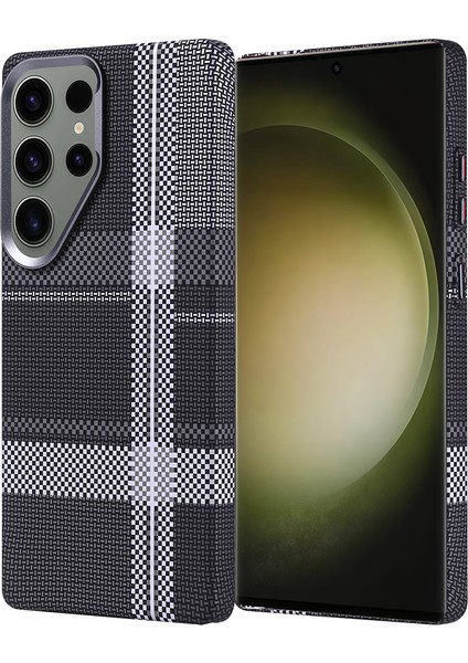 Galaxy S25 Ultra Kılıf M-Safe Şarj Özellikli Karbon Fiber Görünümlü Zore Nekst Kapak