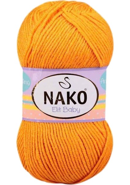 1 Adet Elite Baby El Örgü Ipi Tüylenmeyen Bebek Yünü Portakal Kabuğu 4038