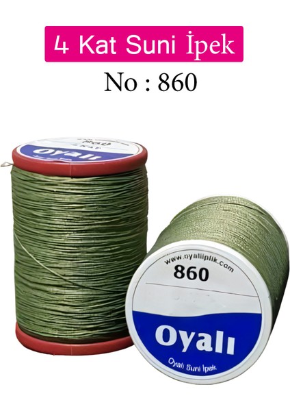 Oyalı 4 Kat Suni Ipek Iplik Iğne Oyası Boncuk Ipi Tığ Oyası NO:860