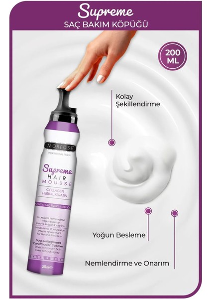 Supreme Saç Köpük 200 ml - Nemlendirme - Mrfs fiyatları