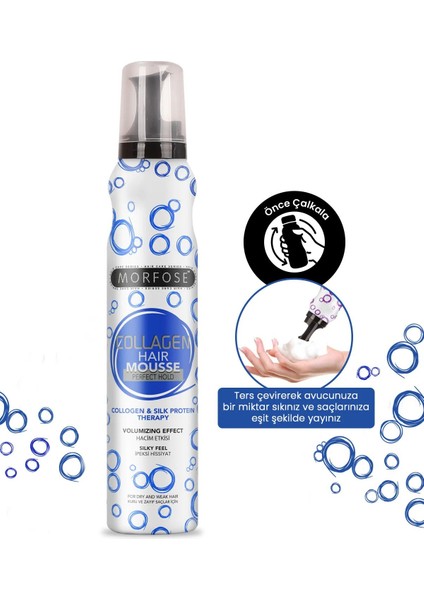 Kolajen Saç Köpük 200 ml - Besleyici Parlak Görünüm - Mrfs modelleri