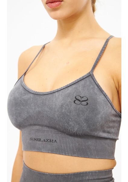 Somro Askılı Desenli Slim Fit Gri Renk Tayt Takım modelleri