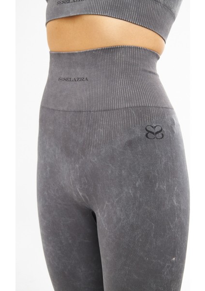 Somro Askılı Desenli Slim Fit Gri Renk Tayt Takım fırsatları