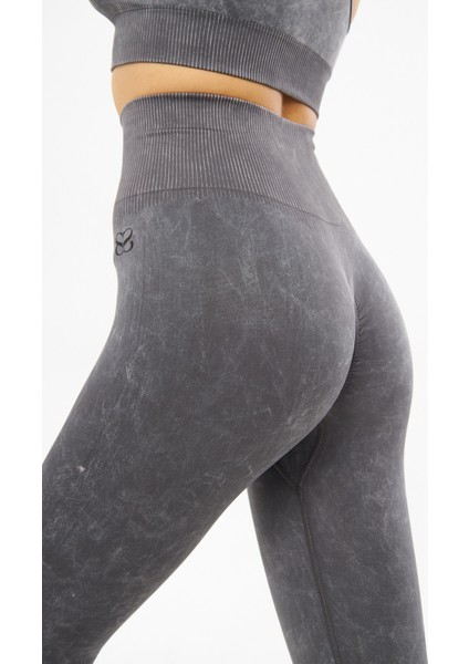 Somro Askılı Desenli Slim Fit Gri Renk Tayt Takım indirimleri