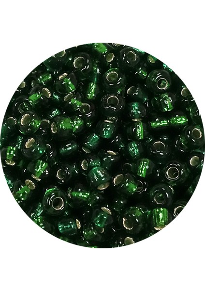 Dökme Cam Kum Boncuk (8/0) 3 mm - 20 Gram - Şeffaf Asker Yeşili - BNC177 fiyatları