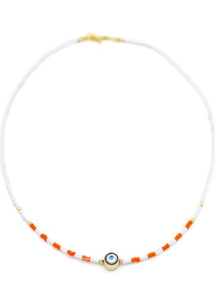 Boncuk Göz Kolye - Beyaz fiyatları