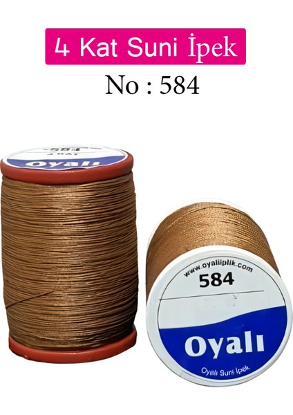 Oyalı 4 Kat Suni Ipek Iplik Iğne Oyası Boncuk Ipi Tığ Oyası NO:584