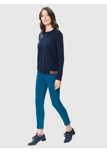 Cepli Jean Kadın Pantolon Petrol K1853105_010