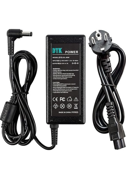 LCD Tft Ekran Monitörü, LED Şeritler, Freebox V5, Hd ve V6, Nas, Ext Için 12V 5A 60W Şarj Cihazı Ac Güç Kaynağı