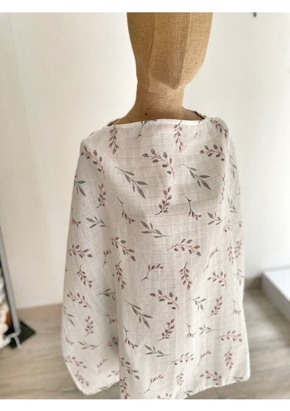 Pembe Çiçekli Dallar Müslin Emzirme Önlüğü fırsatları