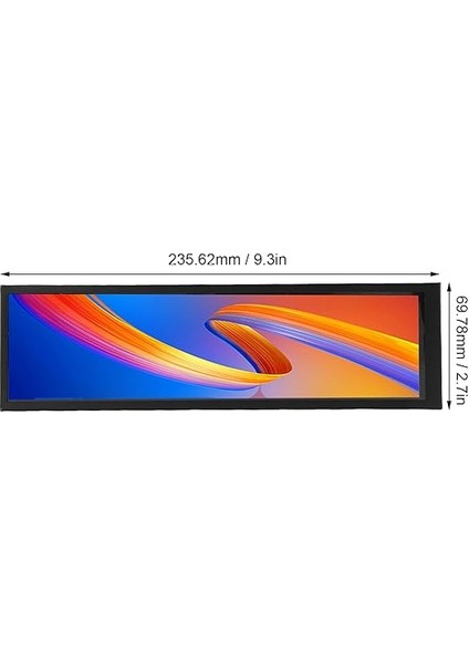 Sıcaklık Ekranı, 8.8 Inç Ikincil Ekran 1920X480 Hd Bilgisayar Sensör Paneli, 178 Derecelik Görüntüleme Açısı ile Net Okunabilir Arayüz Için Dinamik Tema (Kapasitif Dokunmatik Ekran Versiyonu) fırsatları