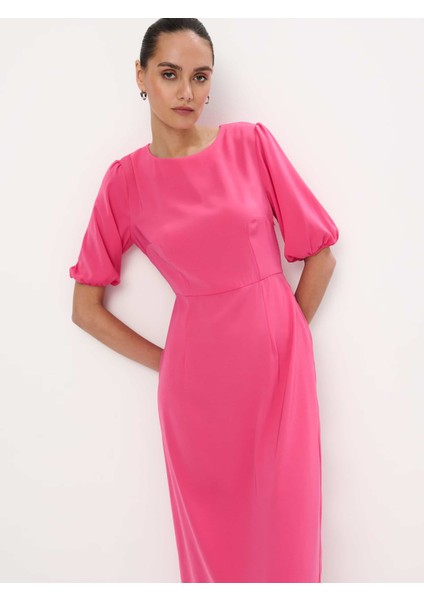 Adel Bisiklet Yaka Regular Fit Pembe Renk Elbise fiyatları