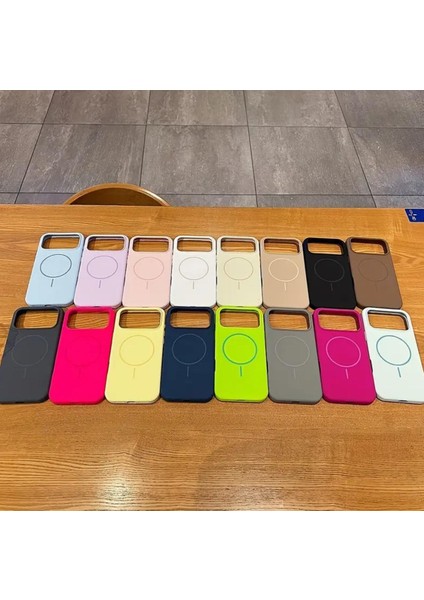 iPhone 17 Pro Kılıf Içi Süet Kadife Dışı Yumuşak Pürüssüz Liquid Neon Renkli Magsafe Manyetik Şarj indirimleri