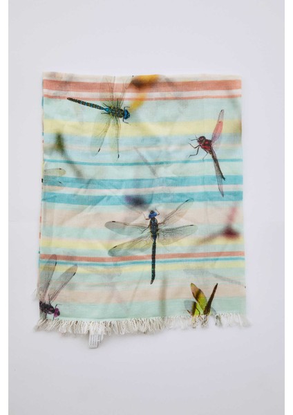 Yusufçuk Desenli Kadın Çizgili Şal Standart Renk Y1884210_089