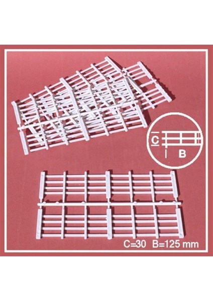 70230 1/25 Ölçek, Yatay Bölünmüş Tahta ÇIT-30X130 Mm-Beya
