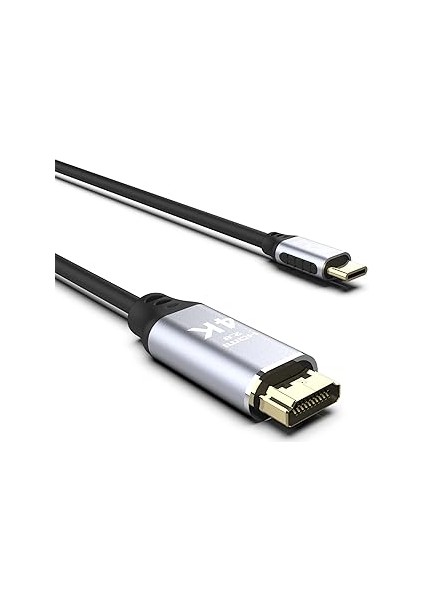 ITCH-02TX Type-C To HDMI 4K 2 Metre Kablo Uzunluğu 4K Hd 3840 2160 30Hz Çözünürlükte Görüntü Aktarımı 1.4 Versiyon Geriye Dönük Uyumlu Type-C Giriş HDMI Çıkış Altın Uçlu indirimleri