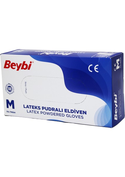 Beybi M Pudralı Muayene Eldiveni 100LÜ (4915) fiyatları