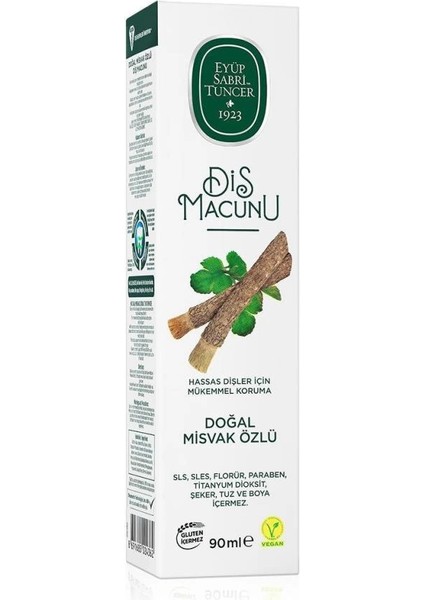 Bfs Eyüp Sabri Tuncer Doğal Diş Macunu 90 gr Misvak Özlü modelleri
