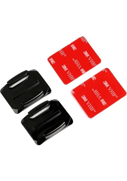 Gopro Uyumlu 2 Oval Kavisli 3m Yapışkanlı Bağlantı Aparatı