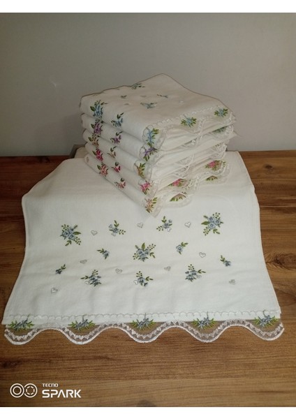 %100 Pamuklu 50×90 Ağır Nakışlı Güpürlü Lüx Kutulu Çeyizlik El ve Yüz Havlusu fırsatları