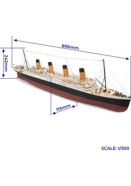 14009 1/300 Ölçek, Rms Titanic, 90 Cm. Yolcu Gemisi, Ahşap Model Kiti indirimleri