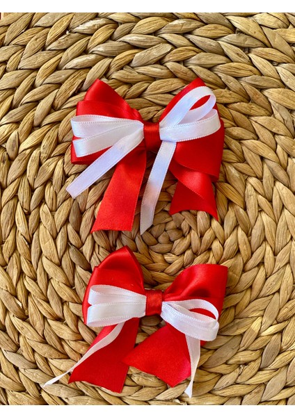 Kurdele Model Kırmızı ve Beyaz Renk Bayramlık Ikili Toka fırsatları