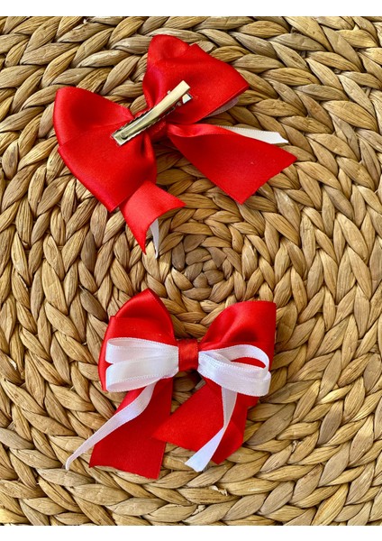 Kurdele Model Kırmızı ve Beyaz Renk Bayramlık Ikili Toka modelleri