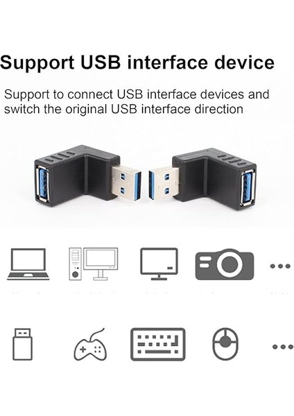 2 Adet 90 Derece USB 3.0 Adaptörü 5gbps USB Erkek Dişi Dik Açı Konnektör Çoğaltıcı, Kombine Dikey Ortak Yukarı ve Aşağı Konnektör Çoğaltıcı modelleri
