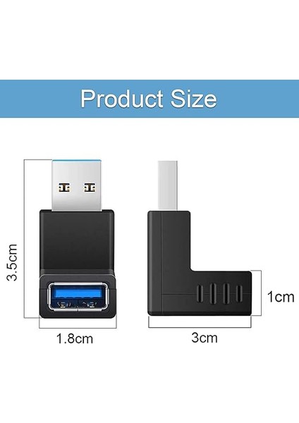 2 Adet 90 Derece USB 3.0 Adaptörü 5gbps USB Erkek Dişi Dik Açı Konnektör Çoğaltıcı, Kombine Dikey Ortak Yukarı ve Aşağı Konnektör Çoğaltıcı indirimleri
