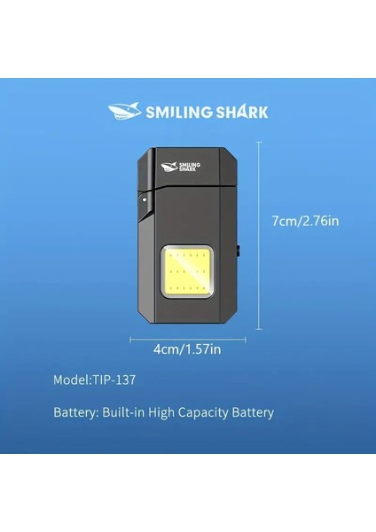 Shark Şarj Edilebilir Güçlü Fenere Sahip Kamp Doğa Hediyelik Çakmak indirimleri