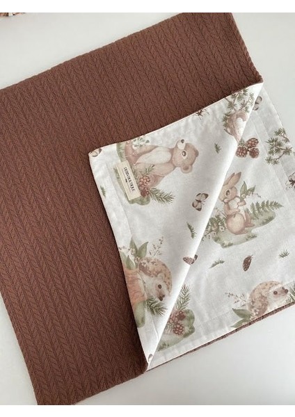 Kahve Örgü Kahve Orman Poplin Pike