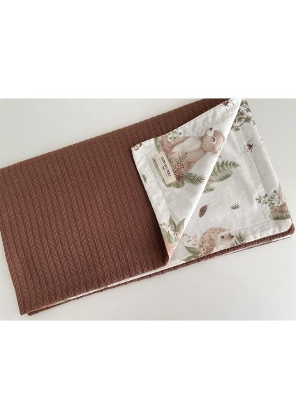 Kahve Örgü Kahve Orman Poplin Pike indirimleri