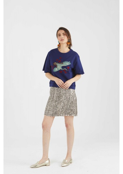 Payetli Abiye Etek Gümüş Y9963103_078 fiyatları