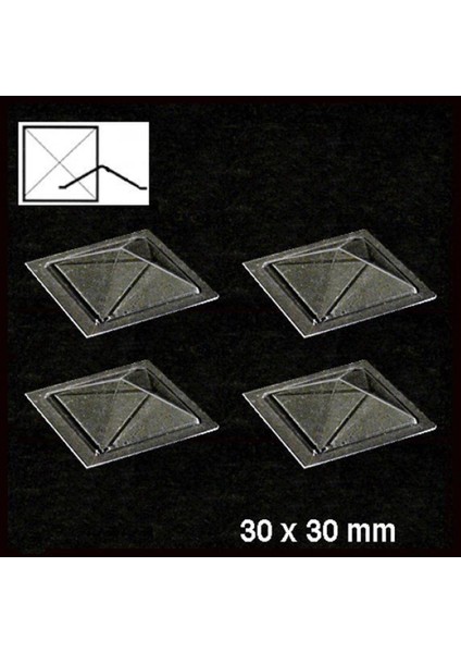 1802300 Atrium Şeffaf Tavan-Piramit 30° -Şeffaf-30