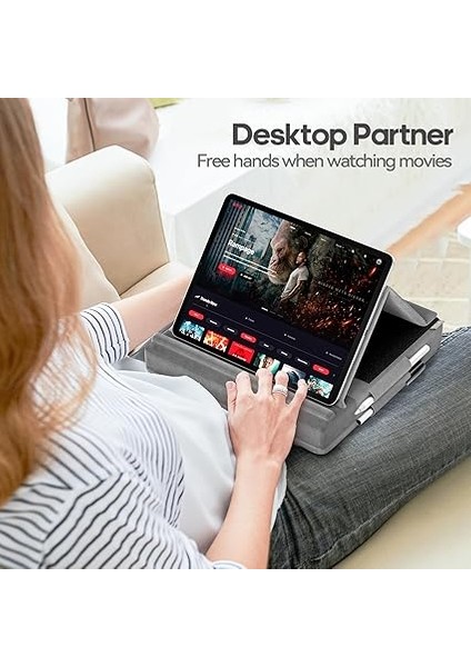 Tablet Yastık Standı, Kucak, Yatak ve Masa Için Çok Açılı Görüntüleme I-Pad Tutucu, I-Pad Pro 12.9, 10.5, 11, Air, Mini, Telefonlar ile Uyumlu Stylus Dağı ile Katlanabilir Yumuşak Pad Dock fiyatları