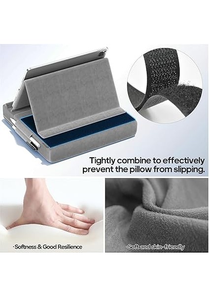 Tablet Yastık Standı, Kucak, Yatak ve Masa Için Çok Açılı Görüntüleme I-Pad Tutucu, I-Pad Pro 12.9, 10.5, 11, Air, Mini, Telefonlar ile Uyumlu Stylus Dağı ile Katlanabilir Yumuşak Pad Dock indirimleri