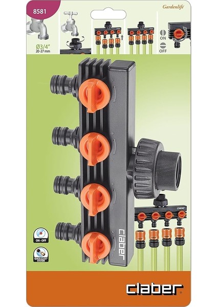 8581 3/4 Inç Dörtlü Musluk Adaptörü fiyatları