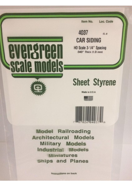 4037 1,0*150*300MM Konteynır Kaplama-Ho Scale-1 Ad