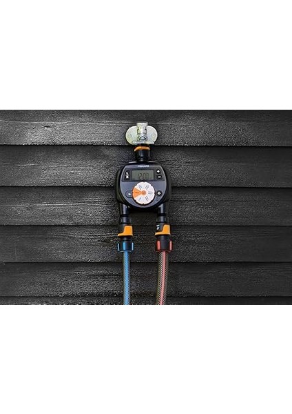 2 Çıkışlı Zamanlayıcı/zamanlayıcı, Tüm Standart Musluk Boyutları Için, Kolay Okunabilir LCD Ekran, Evrensel Boyut, 580 G, Siyah/turuncu, 1054792 indirimleri