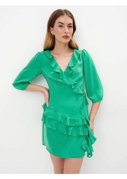 Ranum V-Yaka Mini Boy Regular Fit Yeşil Renk Elbise fiyatları