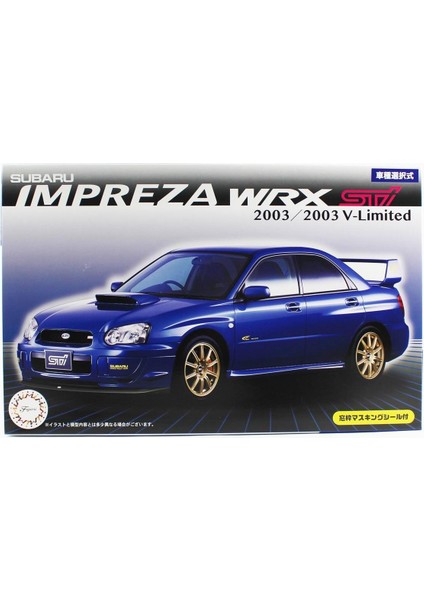 ID-103 03940 1/24 Ölçek, Subaru Impreza Wrx STI/2003 V-Limited, (Cam Boyama Maskesi Ile), Otomobil Plastik Model Kiti